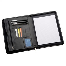 The Catalogue A4 Non-Leather Compendium is perfect for holding everything you need for a busy working day. Available in Black.