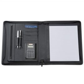 The Catalogue A4 Bonded Leather Compendium is perfect for holding everything you need for a busy working day. Available in Black.