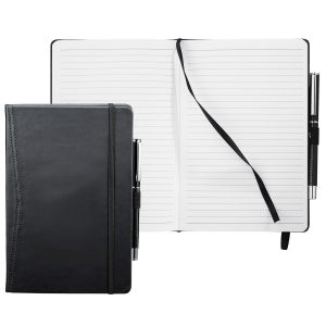 9198BK-pedova-pocket-bound-journalbook-combined The Catalogue Pedova Pocket Bound JournalBook has an Italian Ultrahyde cover, includes writing paper, pen loop and pocket.