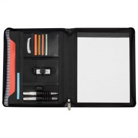 The Catalogue Cutter & Buck A4 Zippered Compendium is a Nappa leather compendium with zippered closure. Multiple pockets.