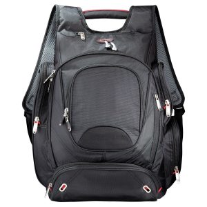 The Catalogue Elleven Checkpoint-Friendly Backpack is a dobby nylon backpack with multiple features. Available in Black.