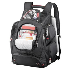 EL003-elleven-checkpoint-friendly-compu-backpack-left The Catalogue Elleven Checkpoint-Friendly Backpack is a dobby nylon backpack with multiple features. Available in Black.