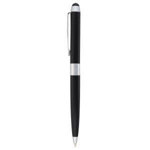 EL007-elleven-dual-ballpoint-stylus-pen The Catalogue Elleven Dual Ballpoint Stylus Pen is a smart, metal, twist action pen. Rubberised stylus end. Black ink.
