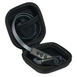 The Catalogue ifidelity Blurr Bluetooth Earbuds are wireless earbuds with built-in mic, volume control and charging cable. Black.