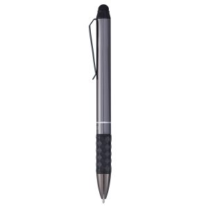 The Catalogue Luxe Tactical Grip Pen Set is a set of 2 aluminium, black ink pens. One ballpoint and one roller ball.
