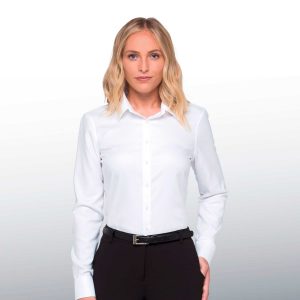 The Catalogue Barkers Origin Shirt – Womens is a 100% cotton shirt. Tapered fit. Available in White. Sizes 8 - 20.