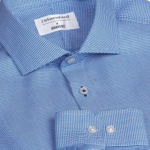 The Catalogue Barkers Quadrant Shirt – Mens is a 100% cotton shirt. Tapered fit. Available in Cobalt Blue. Sizes S - 3XL, 5XL.