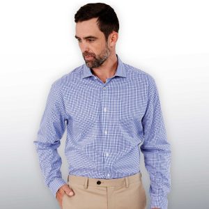 barkers-stamford-check-shirt-navy_blue_white---mens-1 The Catalogue Barkers Stamford Check Shirt – Mens is a 100% cotton shirt. Tapered fit. Available in Navy/Blue/White. Sizes S - 3XL, 5XL.