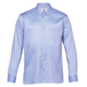 The Catalogue Barkers Clifton Shirt – Mens is a 95% cotton shirt. Tapered fit. Available in French Blue. Sizes S - 3XL, 5XL.