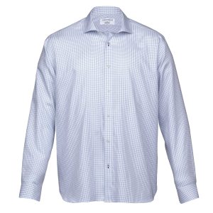 The Catalogue Barkers Lyndhurst Check Shirt – Mens is a 100% cotton shirt. Tapered fit. Available in White/Blue. Sizes S - 3XL, 5XL.