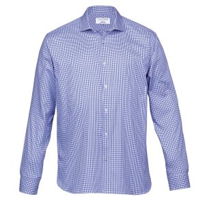 The Catalogue Barkers Stamford Check Shirt – Mens is a 100% cotton shirt. Tapered fit. Available in Navy/Blue/White. Sizes S - 3XL, 5XL.