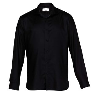 The Catalogue Barkers Tyler Shirt – Mens is a 100% cotton shirt. Tapered fit. Available in Black. Sizes S - 3XL, 5XL.