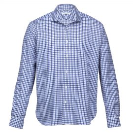 The Catalogue The Identity Check Shirt – Mens is 100% cotton shirt. Tapered fit. Available in French Blue/White. Sizes S - 3XL, 5XL.