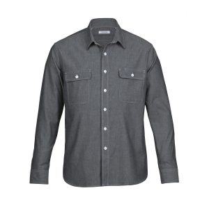 The Catalogue The Montreal Chambray Shirt – Mens is a 100% cotton chambray shirt. Tapered fit. Available in Charcoal. Sizes S - 3XL, 5XL.