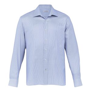The Catalogue The Newport Shirt – Mens is a 100% cotton shirt. Tapered fit. Available in Blue/White. Sizes S - 3XL, 5XL.