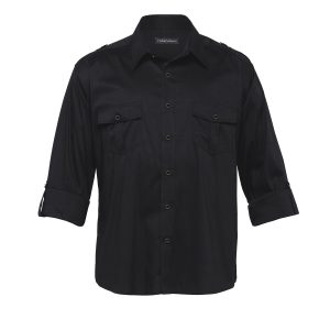 The Catalogue The Protocol Shirt – Mens is a 68% cotton blend shirt. Tapered fit. Available in Black. Sizes S - 3XL, 5XL.