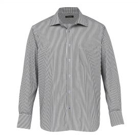 The Catalogue The Wynyard Stripe Shirt – Mens is a 62% polyester blend shirt. Classic fit. Available in Black/White. Sizes S - 3XL, 5XL.