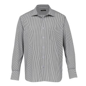 The Catalogue The Wynyard Stripe Shirt – Mens is a 62% polyester blend shirt. Classic fit. Available in Black/White. Sizes S - 3XL, 5XL.