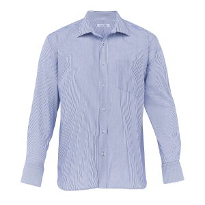 The Catalogue The Yale Stripe Shirt – Mens is 62% polyester shirt. Classic fit. Available in Blue/White. Sizes S - 3XL, 5XL.