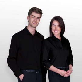 The Catalogue The Express Teflon® Shirt – Mens is a 65% polyester/35% cotton shirt. Tapered fit. Available in 2 colours. Sizes S - 3XL, 5XL.