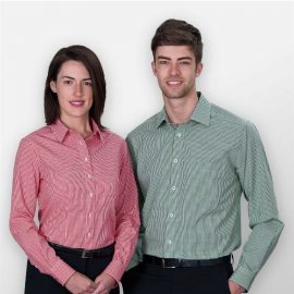 The Catalogue The Kingston Check Shirt – Mens is a 100% cotton shirt. Tapered fit. Available in 4 colours. Sizes S - 3XL, 5XL.