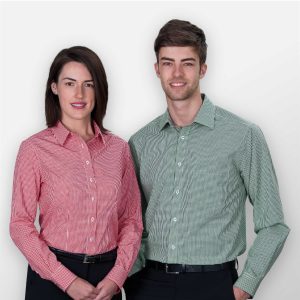 The Catalogue The Kingston Check Shirt – Mens is a 100% cotton shirt. Tapered fit. Available in 4 colours. Sizes S - 3XL, 5XL.