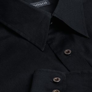 The Catalogue The Protocol Shirt – Mens is a 68% cotton blend shirt. Tapered fit. Available in Black. Sizes S - 3XL, 5XL.