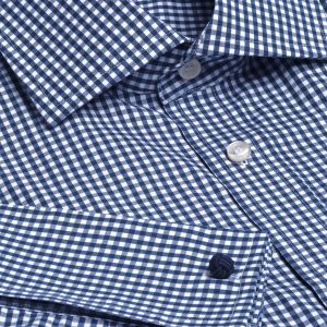 The Catalogue The Soho Check Shirt – Mens is a 65% polyester/35% cotton shirt. Classic fit. Available in Navy/White. Sizes S - 3XL, 5XL.