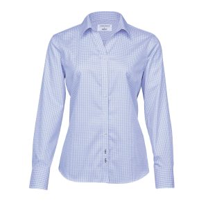 The Catalogue Barkers Hudson Check Shirt – Womens is a 100% cotton shirt. Tapered fit. Available in Sky Blue/White. Sizes 8 - 20.