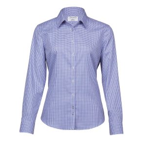 The Catalogue Barkers Stamford Check Shirt – Womens is a 100% cotton shirt. Tapered fit. Available in Navy/Blue/White. Sizes 8 - 20.