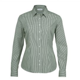 The Catalogue The Kingston Check Shirt – Womens is a 100% cotton shirt. Tapered fit. Available in 4 colours. Sizes 8 - 26.