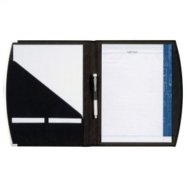 The Catalogue Alu Edge A4 Metal Plate Portfolio is a 1200D material folder with an aluminium edge panel. Writing pad included.