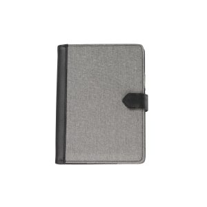 The Catalogue Trekk Journal Book is a grey melange polyester cover with magnetic closure. A5 bound journal book.