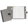 The Catalogue Trekk Journal Book is a grey melange polyester cover with magnetic closure. A5 bound journal book.