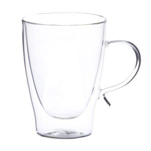 The Catalogue Aroma Glass Coffee Cup Set is a glass coffee cup set. 2 double walled cups. Each glass holds 310ml.