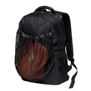 basket-backpack-hard-hat The Catalogue Basket Backpack is a polyester backpack with multiple mesh pockets. Heavy duty grab handle and rubber feet.