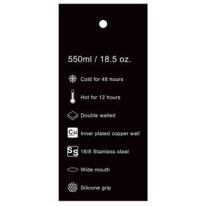 The Catalogue Chill Hydro Bottle is a 550ml, double walled, Stainless steel bottle. BPA free. Leak-proof lid.