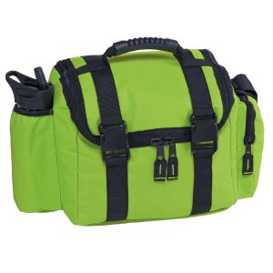 The Catalogue Cool Shuttle is a polyester cool bag. Multiple compartments. Rubber handle and adjustable shoulder strap. 11 colours.