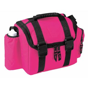 The Catalogue Cool Shuttle is a polyester cool bag. Multiple compartments. Rubber handle and adjustable shoulder strap. 11 colours.