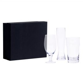 The Catalogue Craft Beer Glass Set is a 3 piece, beer glass set. Includes a Lager glass, a Pilsner glass and a pint glass.