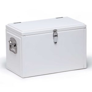 The Catalogue Detroit 20L Cooler Box is an iron outer cool box with a leak proof, insulated liner. Side carry handles. Holds 20L.