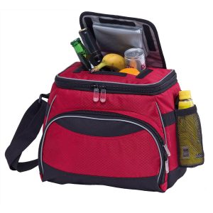 The Catalogue Encore Cooler is a ripstop polyester cooler bag with multiple pockets. Shoulder strap. Available in 4 colours.
