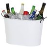 The Catalogue Event Ice Bucket is a steel bucket with a leak-proof inner. Steel carry handles. Available in White/Black.
