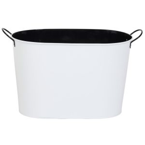 The Catalogue Event Ice Bucket is a steel bucket with a leak-proof inner. Steel carry handles. Available in White/Black.