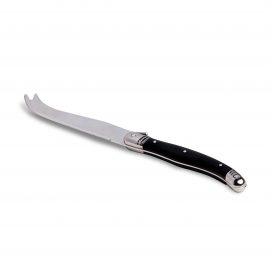 The Catalogue Fetta Cheese Knife is an ergonomically designed, stainless steel knife. Comes in a natural pine box.