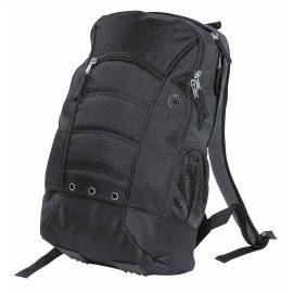 The Catalogue Fluid Backpack is a polyester backpack with multiple compartments. Padded shoulder strap with phone pouch. 4 colours.