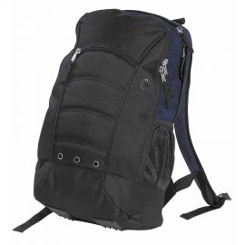 The Catalogue Fluid Backpack is a polyester backpack with multiple compartments. Padded shoulder strap with phone pouch. 4 colours.