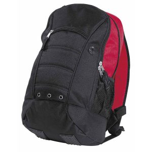 The Catalogue Fluid Backpack is a polyester backpack with multiple compartments. Padded shoulder strap with phone pouch. 4 colours.