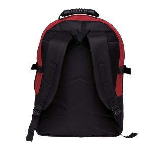 The Catalogue Fugitive Backpack is a polyester backpack. Multiple compartments. Rubber handle and padded shoulder straps. 3 colours.