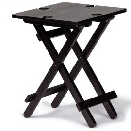 The Catalogue Grande Tavolo Table is a foldable, bamboo table. Includes four integrated glass holders. Comes with carry bag.